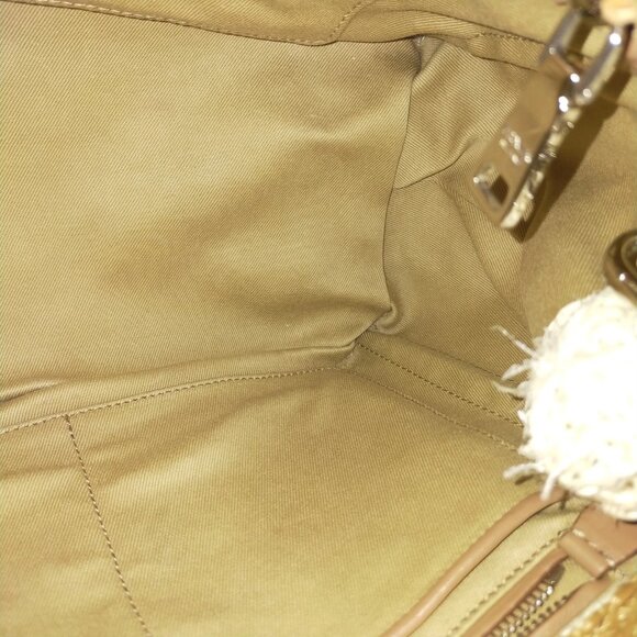 Authentic Prada Hand Bag Brown Raffia mn715-112925 - Picture 12 of 16